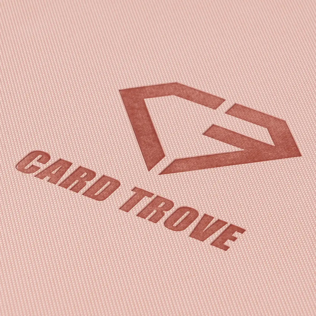 9-Pocket-Kartenbinder, pink, mit Logo-Detail auf hochwertiger, texturierter Oberfläche.