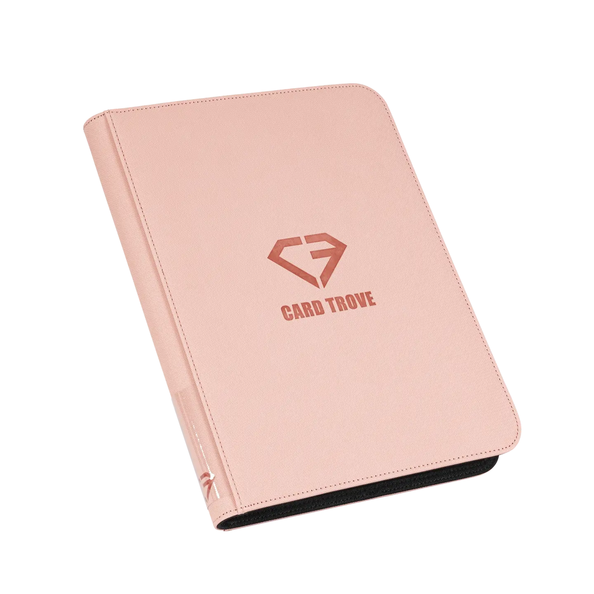 9-Pocket-Kartenbinder Pink – Pastellpinker Kartenbinder für 360 Standard-Sammelkarten mit glattem Reißverschluss und ultraklaren Fächern.