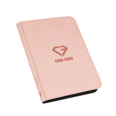 9-Pocket-Kartenbinder Pink – Pastellpinker Kartenbinder für 360 Standard-Sammelkarten mit glattem Reißverschluss und ultraklaren Fächern.