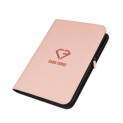9-Pocket-Kartenbinder Pink in Pastellrosa mit Logo, ideal zur sicheren Aufbewahrung von Standard-Sammelkarten.