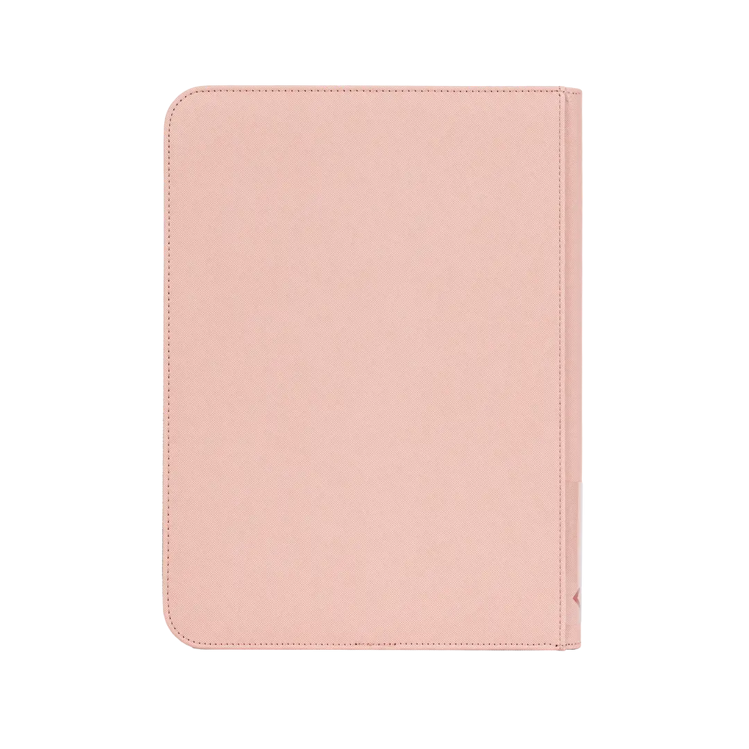 9-Pocket-Kartenbinder Pink in Pastellrosa, für die Aufbewahrung von Standard-Sammelkarten.