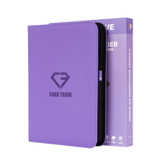 9-Pocket-Kartenbinder Lila mit Reißverschluss und Premium-Design für Standard-Sammelkarten.
