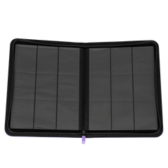 9-Pocket Kartenbinder Lila mit Fächern für Sammelkarten.