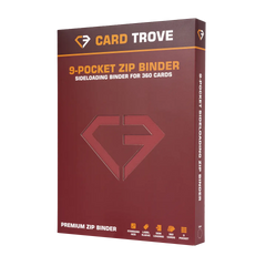 9-Pocket-Kartenbinder Rot von Card Trove, Premium-Binder mit seitlicher Einsteckmöglichkeit für 360 Standard-Sammelkarten.