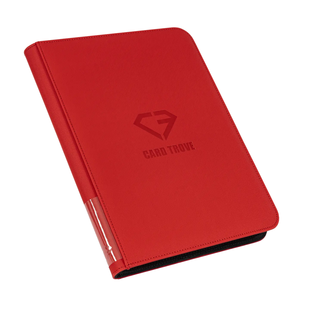 9-Pocket Karten-Binder Rot, hochwertiger Binder für Sammelkarten, spritzwassergeschützte Oberfläche, bewahrt Wertsachen sicher auf.