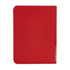 9-Pocket Karten-Binder Rot, strapazierfähiger Binder für Standard-Sammelkarten, spritzwassergeschützt mit glattem Reißverschluss.