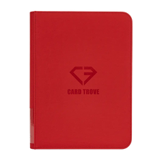 9-Pocket Karten-Binder Rot für optimale Aufbewahrung von Sammelkarten, robust und spritzwassergeschützt für Schutz.