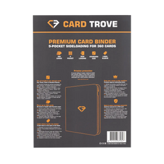 9-Pocket Karten-Binder – Trove Limited Rückseite mit Funktionen für 360 Standard-Sammelkarten.