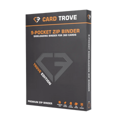 9-Pocket-Kartenbinder – Trove Limited Verpackung mit einem hochwertigen Seitenladebinder für 360 Karten.