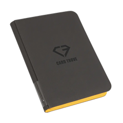 9-Pocket Karten-Binder – Trove Limited in Schwarz mit Logo, ideal für die Aufbewahrung von 360 Standard-Sammelkarten.