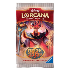 Boîte Le Règne de Jafar (en direct) avec emballage du jeu de cartes à collectionner Disney Lorcana.