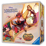 Reign of Jafar Illumineer's Trove Box mit Jafar, Rapunzel und Micky Maus aus Disney Lorcana.