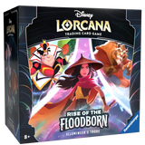 alt
Rise of the Floodborn Illumineer's Trove mit Charakteren aus dem Disney Lorcana Sammelkartenspiel.