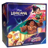 Shimmering Skies Illumineer's Trove Disney Lorcana trading card game booster box set with Disney characters.
