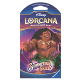 Shimmering Skies Sleeved Booster Pack von Disney Lorcana mit Charakterkunst und Spieldetails.