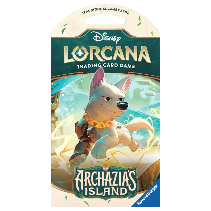 Archazia's Island Sleeved Booster pack met artwork van het Disney Lorcana ruilkaartspel.
