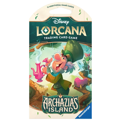 Archazia's Island Booster pack met mouwen met Disney Lorcana-personages en levendige illustraties.