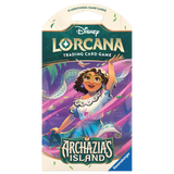 Archazia's Island Sleeved Booster pack van Disney Lorcana met een personage op een levendige achtergrond.