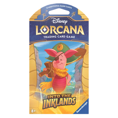 Into the Inklands Sleeved Booster Pack mit einer Figur aus dem Disney Lorcana Sammelkartenspiel.