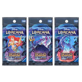 "Ursulas Rückkehr Japanisch Booster Pack mit Charakteren aus Disneys Lorcana Sammelkartenspiel."