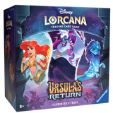 Disney Lorcana Ursula's Return Illumineer's Trove, featuring characters in colorful artwork.