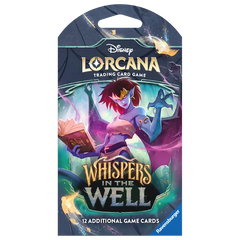 Whispers in the Well Sleeved Booster pack featuring Disney Lorcana artwork and 12 additional game cards.