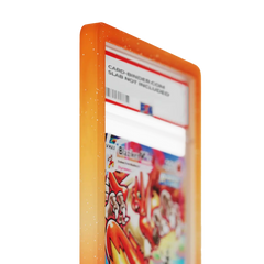 PSA Slab Guard - Vurig in een levendig oranje en rood verloop, biedt stijlvolle bescherming voor uw PSA Slab.