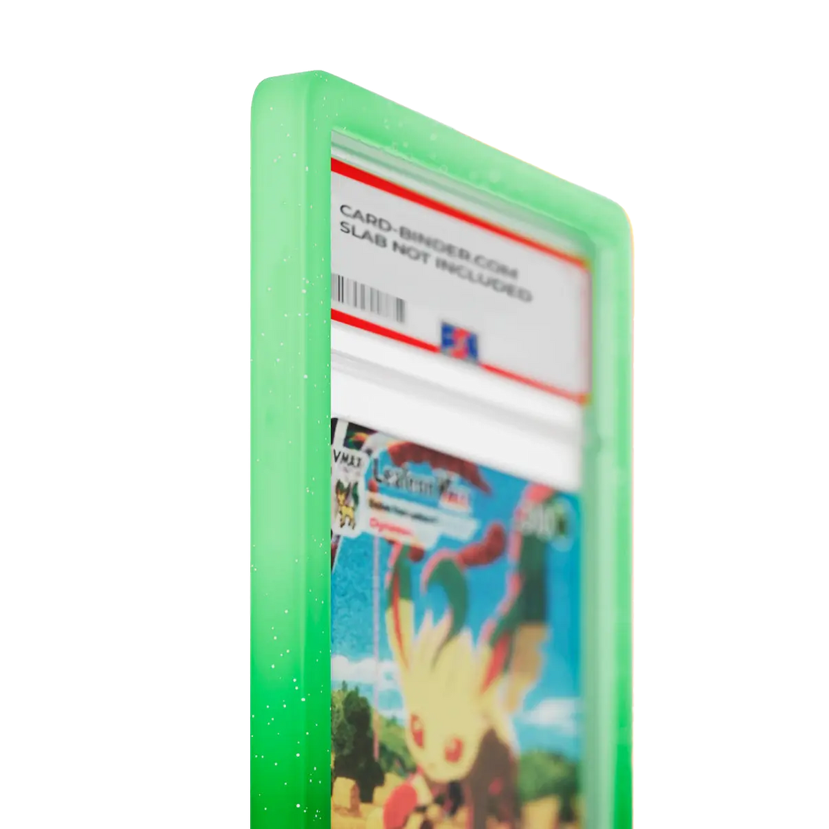PSA Slab Guard – Grove in lebendigem grünen Farbverlauf schützt eine Pokémon-Sammelkarte.