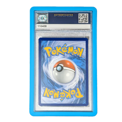 PSA Slab Bumper - Light Blue protecting a graded Pokémon card, showcasing premium fit and vibrant color.