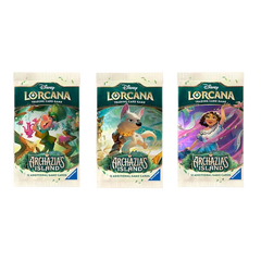 "Archazia's Island Box (Live-Stream) mit Disney Lorcana Sammelkarten-Packs."