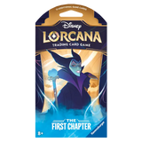 "De First Chapter Sleeved Booster pack van Disney Lorcana met een personage met magische elementen."