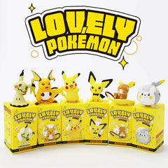 Togedemaru Figure among various Lovely Pokémon figures in bright packaging.