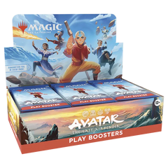 Boîte de boosters Avatar, le dernier maître de l'air, avec des illustrations pleines d'action de Magic: The Gathering.