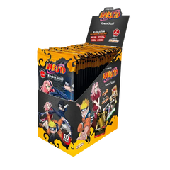 Naruto TCG Booster Box Limited Edition Erstauflage mit 24 Booster-Packs mit Konoha Shidō-Charakteren.
