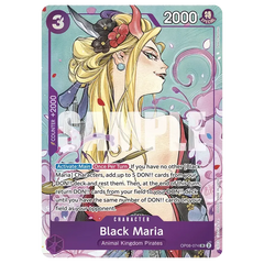 "Dash Pack 2025 met Black Maria, karakterkaart uit One Piece Card Game met verbluffende illustraties."
