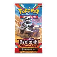 Pokémon Obsidian Flames booster pack met 10 extra spelkaarten uit de Scarlet & Violet-serie.