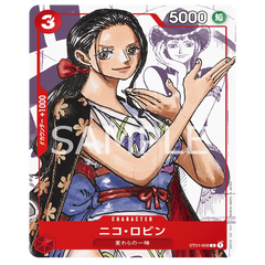 alt
One Piece 25th Anniversary Collection Karte mit Nico Robin, die wunderschöne Kunstwerke und Charakterdetails zeigt.