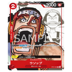 "One Piece 25th Anniversary Collection mit Usopp-Charakterkarte mit einzigartigem Artwork."