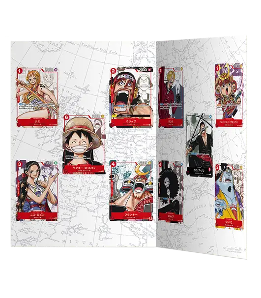 alt
One Piece 25th Anniversary Collection mit Sammelkarten der Strohhutpiraten in einem Premium-Kartenheft.