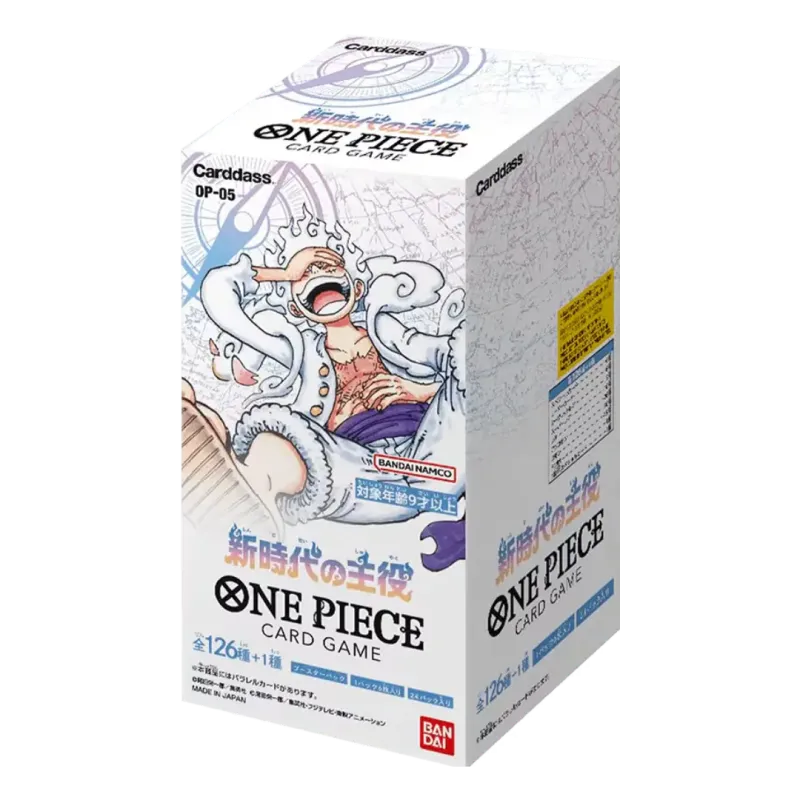 Awakening of the New Era Japanese Booster Box featuring One Piece TCG and cartoon character design.