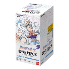 "Booster Box Japanse editie 'Awakening of the New Era' met One Piece TCG en cartoonkarakterontwerp."