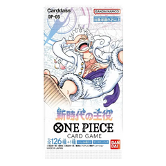 Ontwaken van het Nieuwe Tijdperk Japanse Booster Pack met One Piece-personages en Carddass-ontwerp.