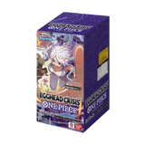 Egghead Crisis Japanese Booster Box (Live-stream) packaging for One Piece Card Game featuring character art.