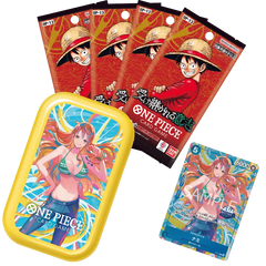 One Piece Vol 3 Coffret Métal avec Nami, 4 Boosters OP-13 et une carte Promo aléatoire