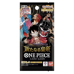 The Four Emperors Japanese Booster Pack featuring characters from One Piece TCG and the new card game.