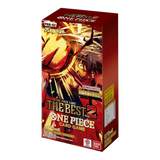 Die beste japanische Booster Box Volume 2 mit Artwork und Branding des One Piece Kartenspiels.
