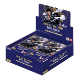 "Boîte de boosters One Piece Royal Blood présentant 24 paquets avec des cartes uniques pour le jeu de cartes populaire."