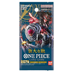 "One Piece OP-03 Pillars of Strength Japanische Booster Box mit lebendigen Charakterillustrationen und detailreichen Designs."