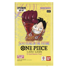 alt
500 Jahre in der Zukunft Booster-Packung aus dem One Piece TCG mit Luffy auf dem Cover, veröffentlicht am 28. Juni 2024.