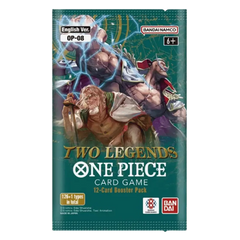 "Zwei Legends Booster-Packs aus One Piece TCG mit einzigartigen Karten für das Kartenspiel."